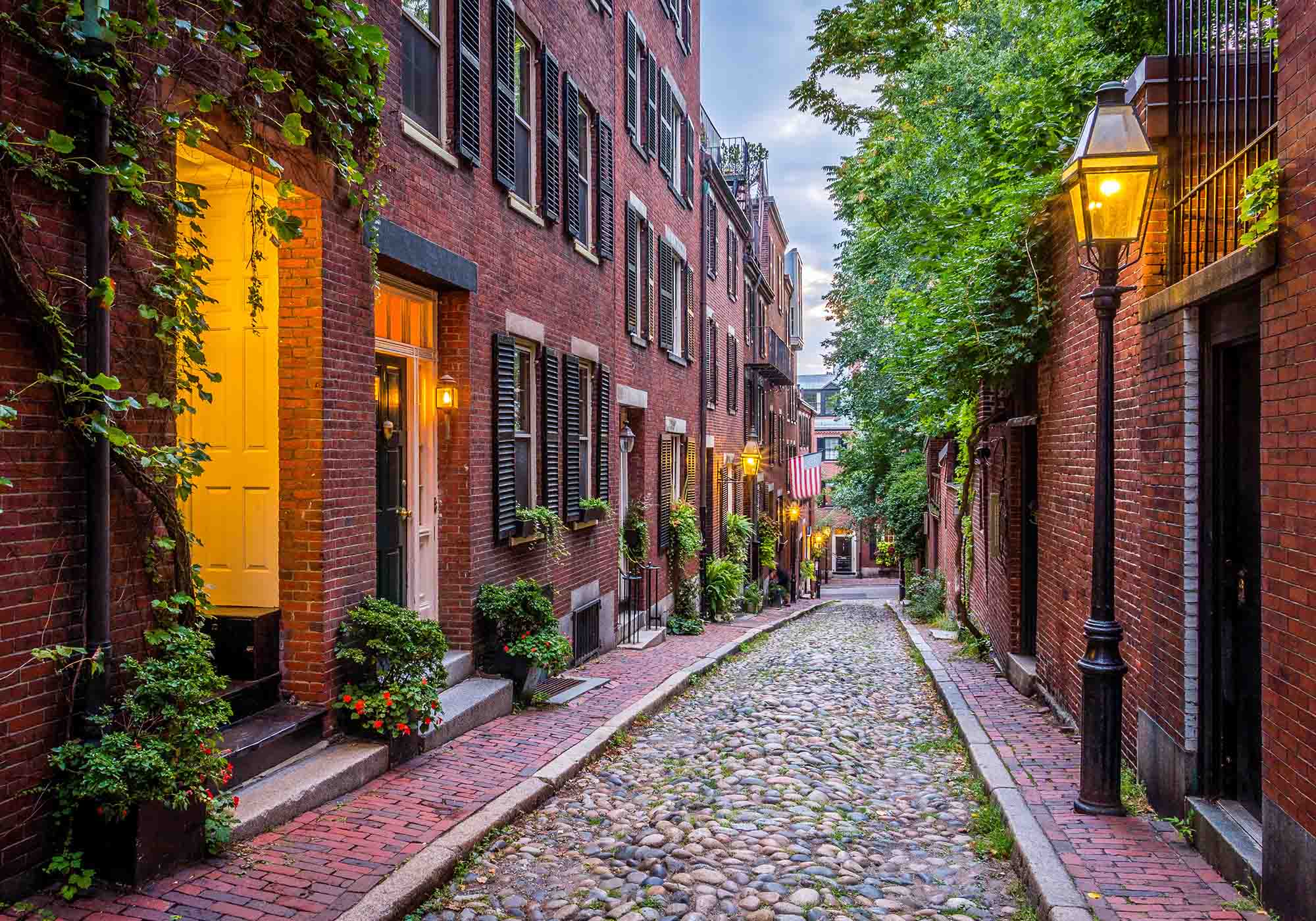 Acorn Street i Bostons gamle bydel