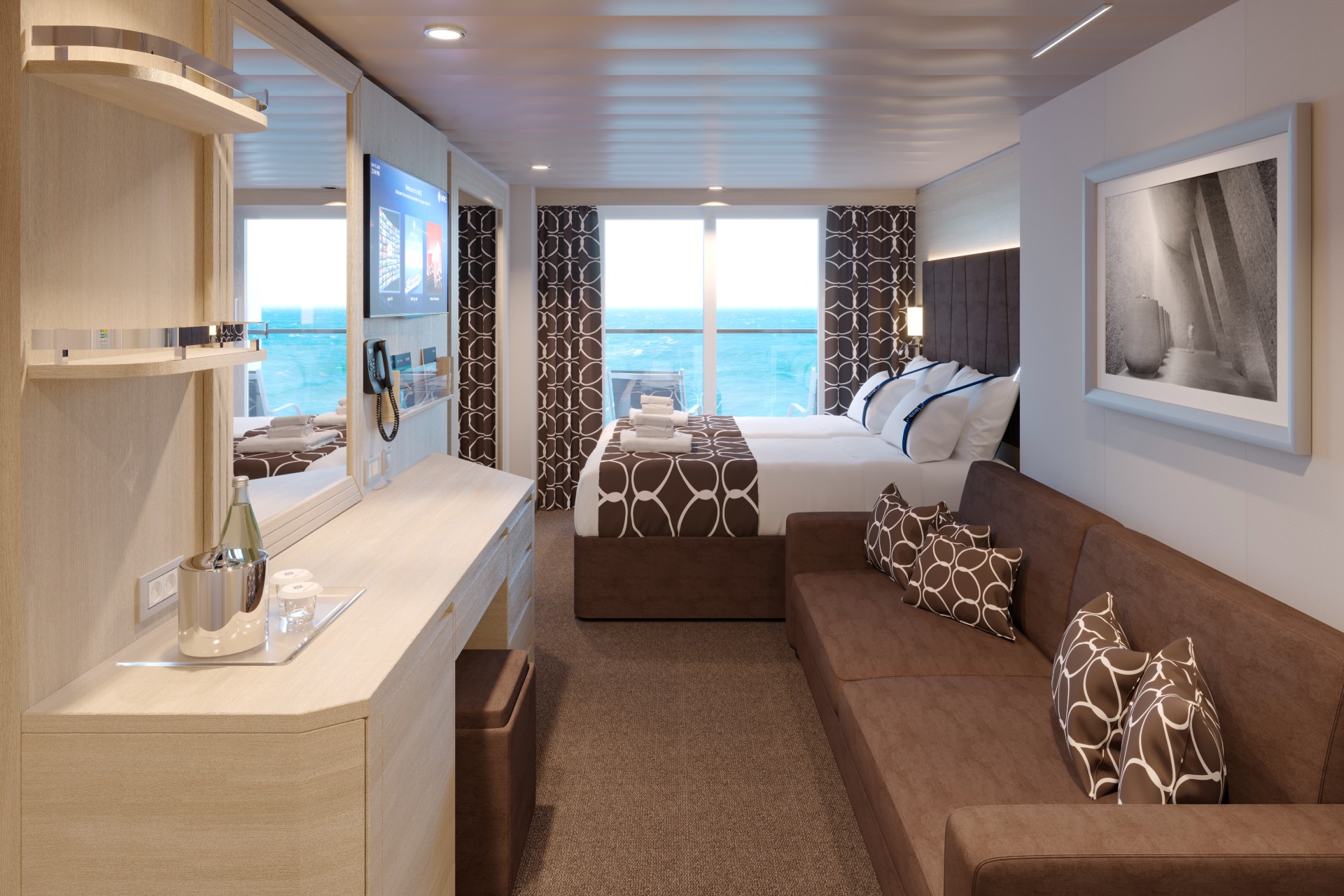 Eksempel på en balkonkahyt på MSC World America