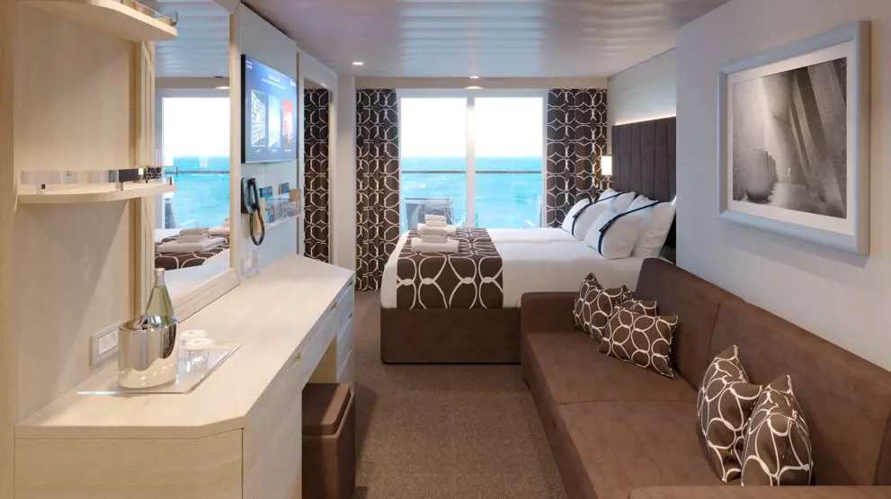 Eksempel på en balkonkahyt på MSC World America