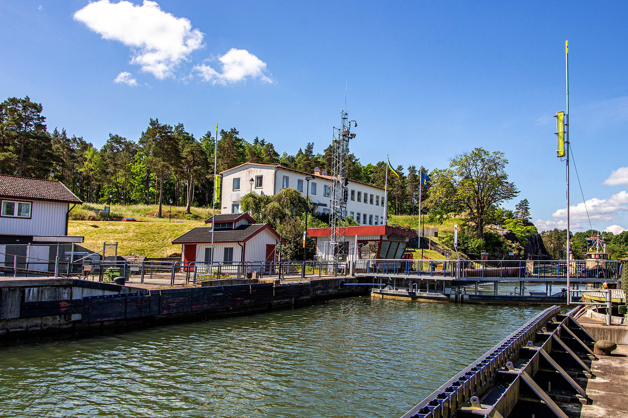 Sluserne i Trollhättan er nogle af de største og mest spektakulære på Götakanalen