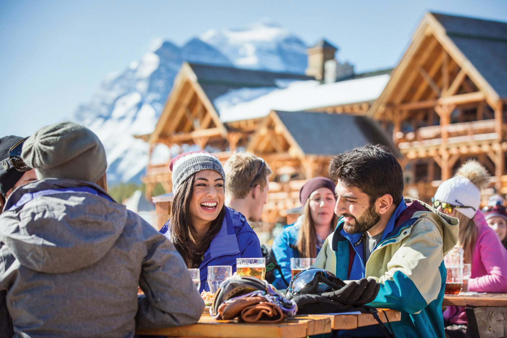 Afslapning i Banff efter en dag på ski
