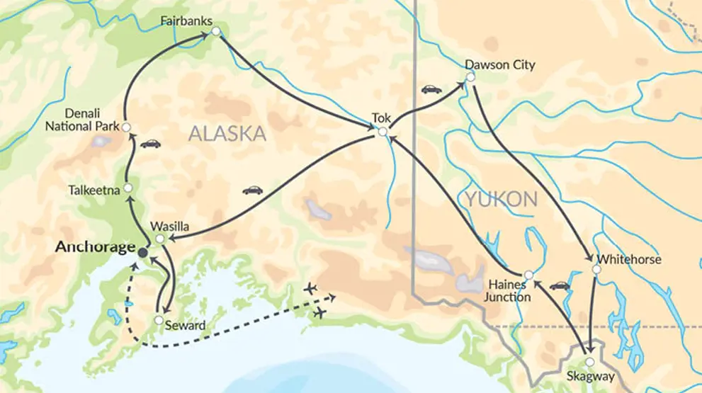 Den vilde rute i Yukon og Alaska