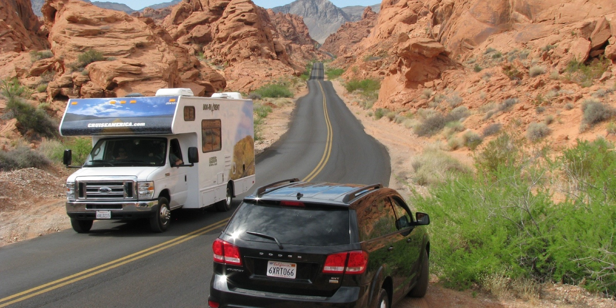 Autocamper eller bil i Valley of Fire State Park Nevada USA
