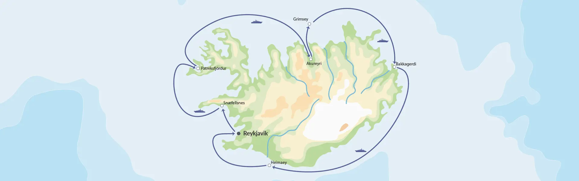 DK Hurtigruten Island Map