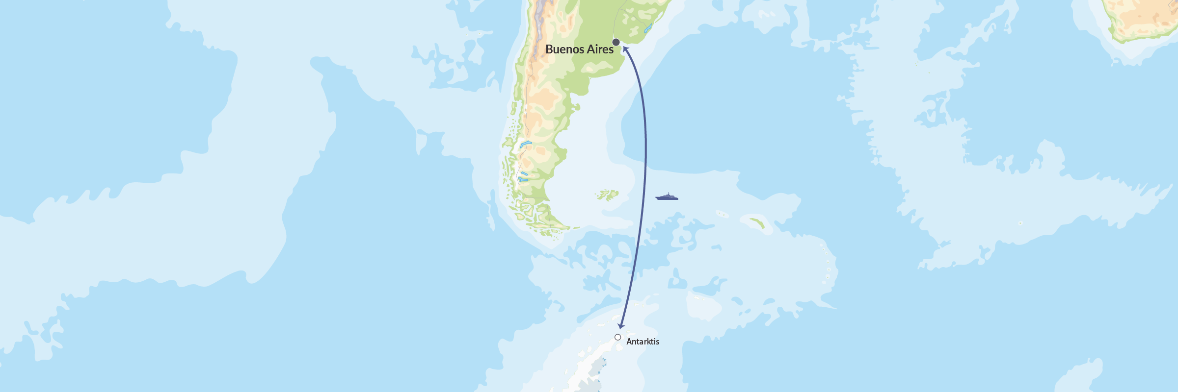 DK Hurtigruten Antarktis Map
