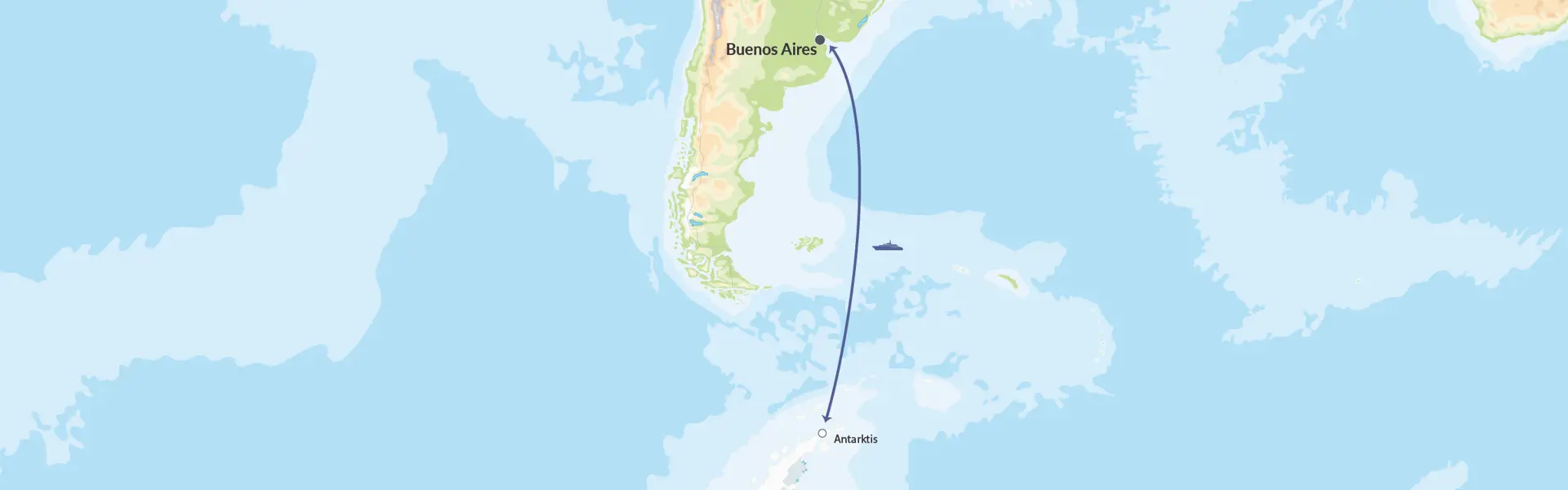 DK Hurtigruten Antarktis Map