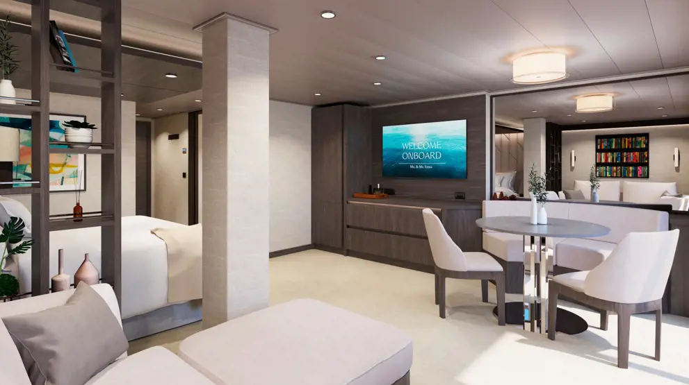 Eksempel på en Deluxe Penthouse Suite på Explora I