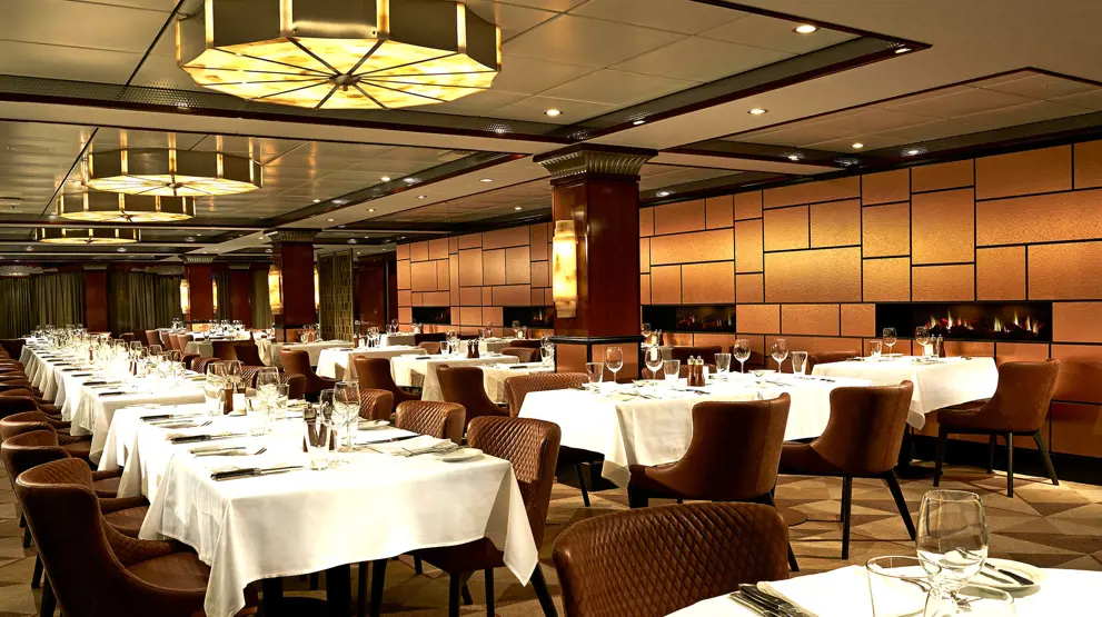Cagney’s Steakhouse restauranten ombord på Norwegian Jade