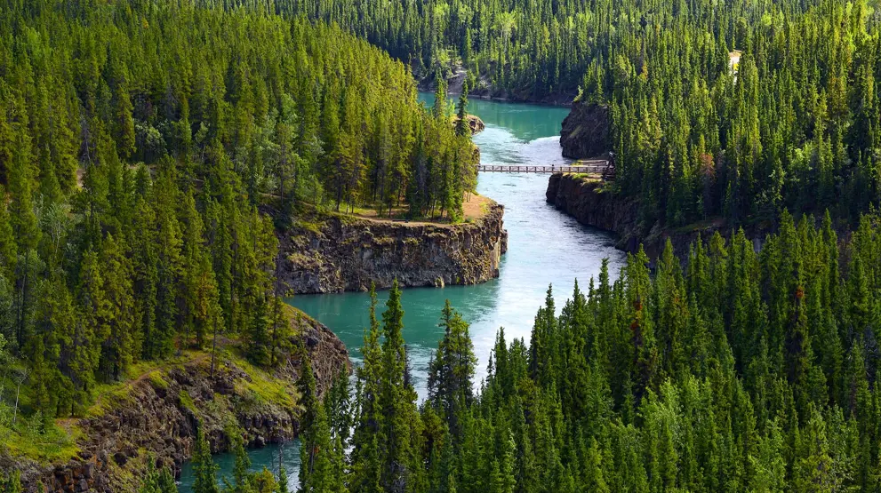 Yukon-floden i det nordlige Canada