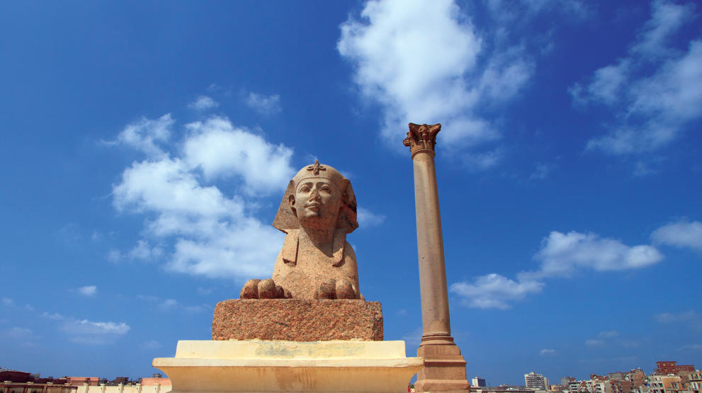 Pompeys Pillar i Alexandria i Egypten