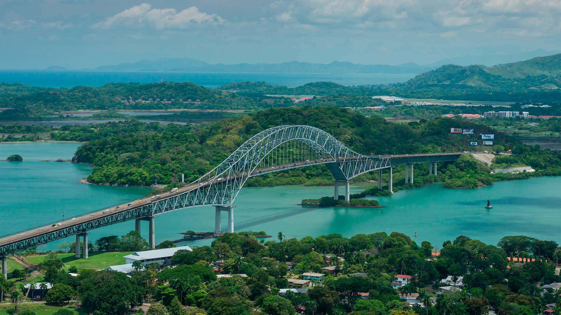 Puente de las Américas eller "Amerika-broen", der markerer starten Panamakalen fra Stillehavssiden