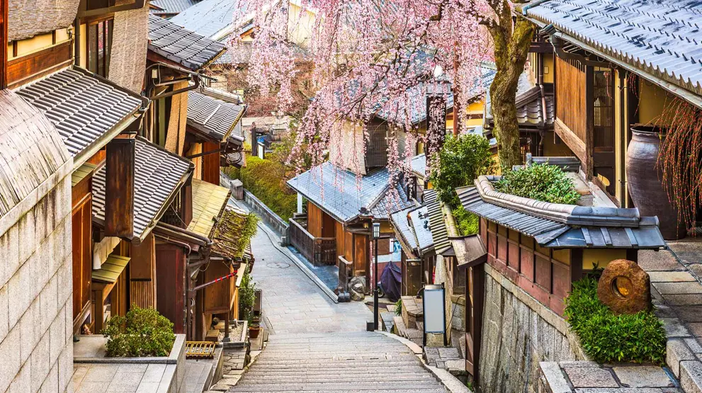 Gå en tur i bydelen Higashiyama, og oplev Japans kulturelle hjerte