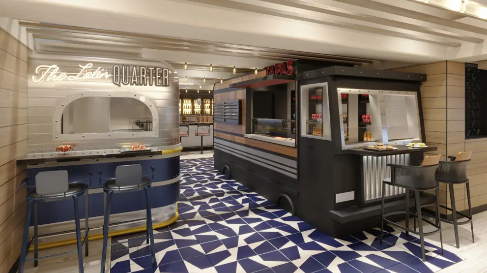 Street food market ombord på Norwegian Viva