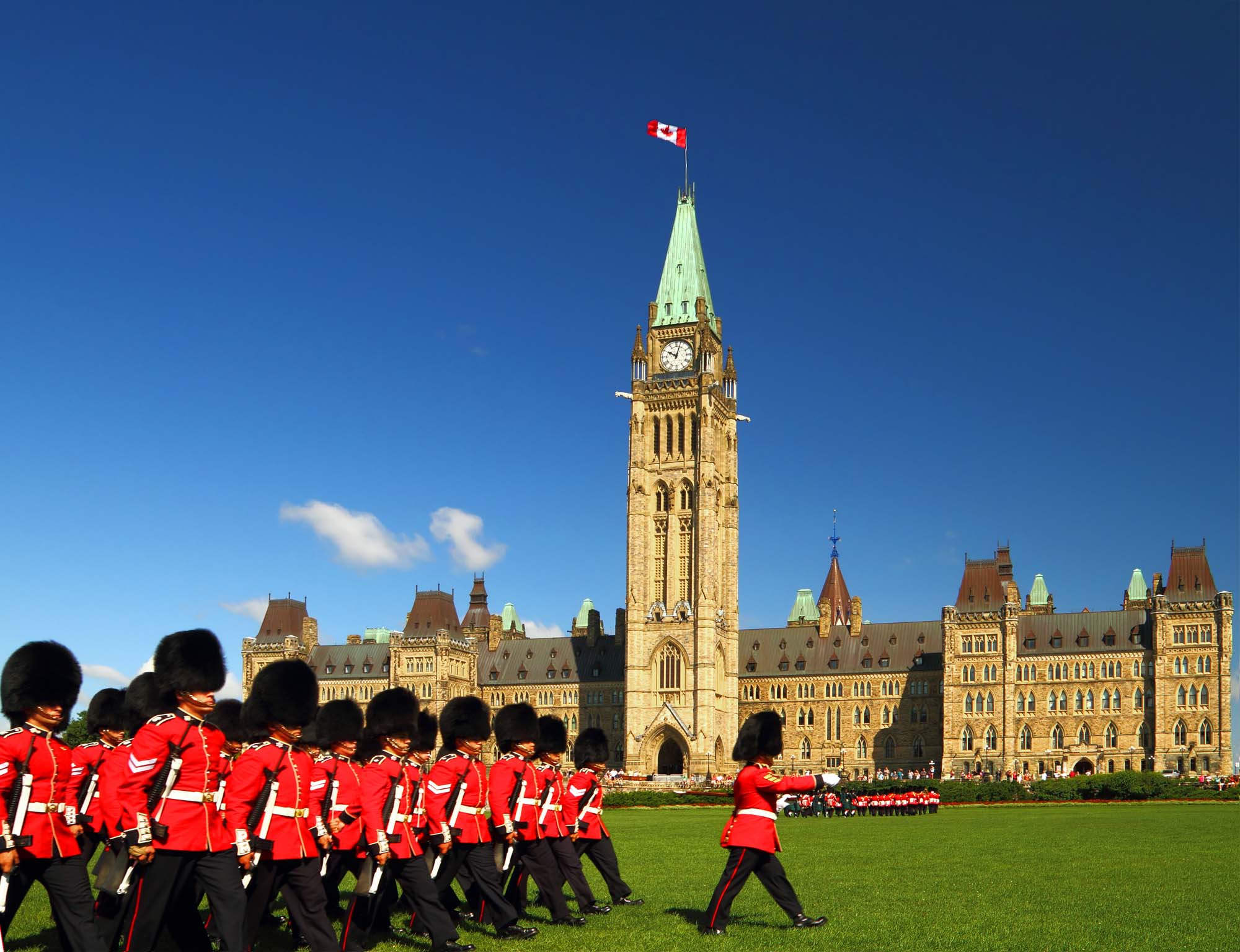 canada-ottawa-Changing-of-the-guard-ceremony-Canada's-parliament-hill-shutterstock_57649336