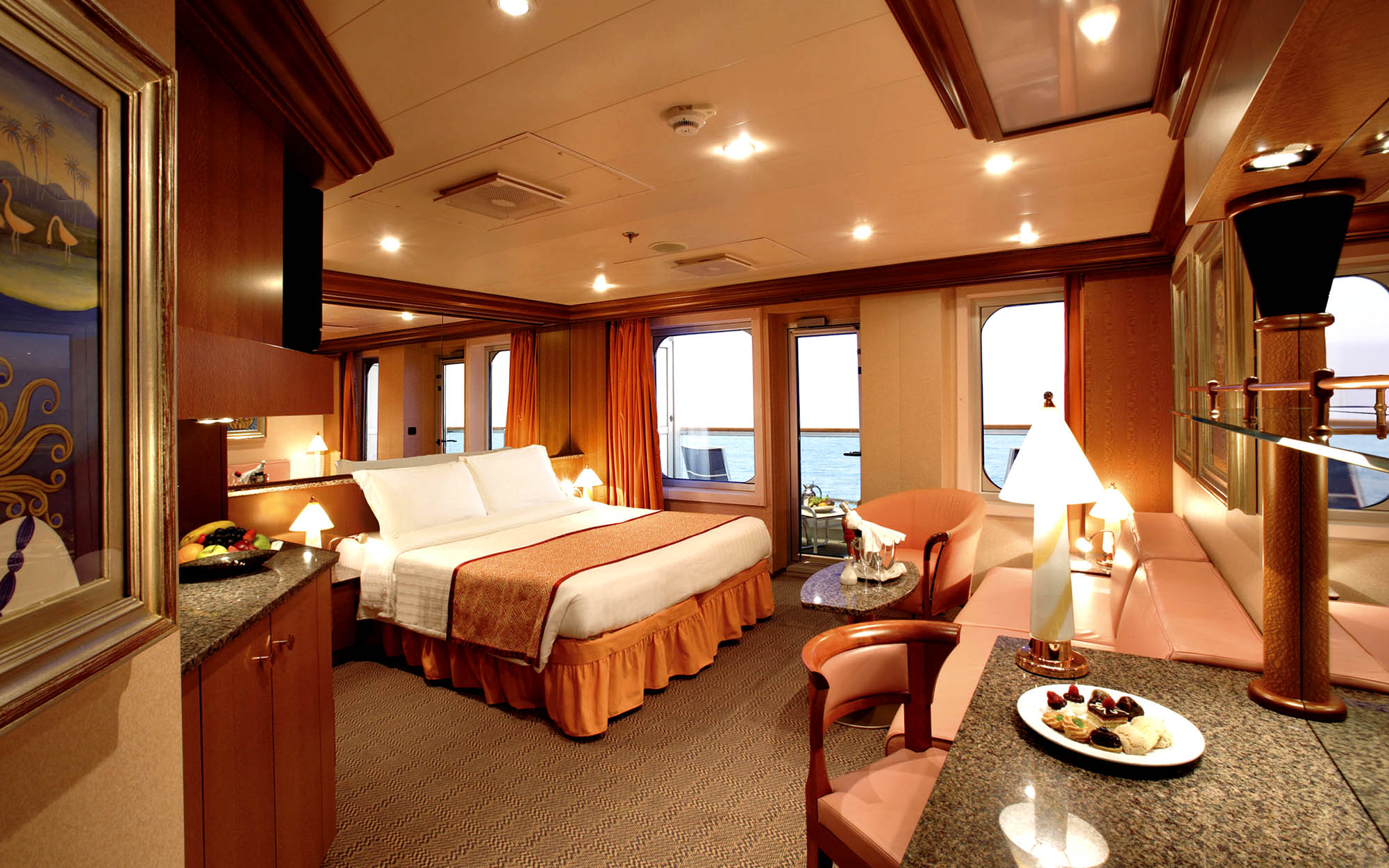 Eksempel på balkonkahyt på Costa Fortuna