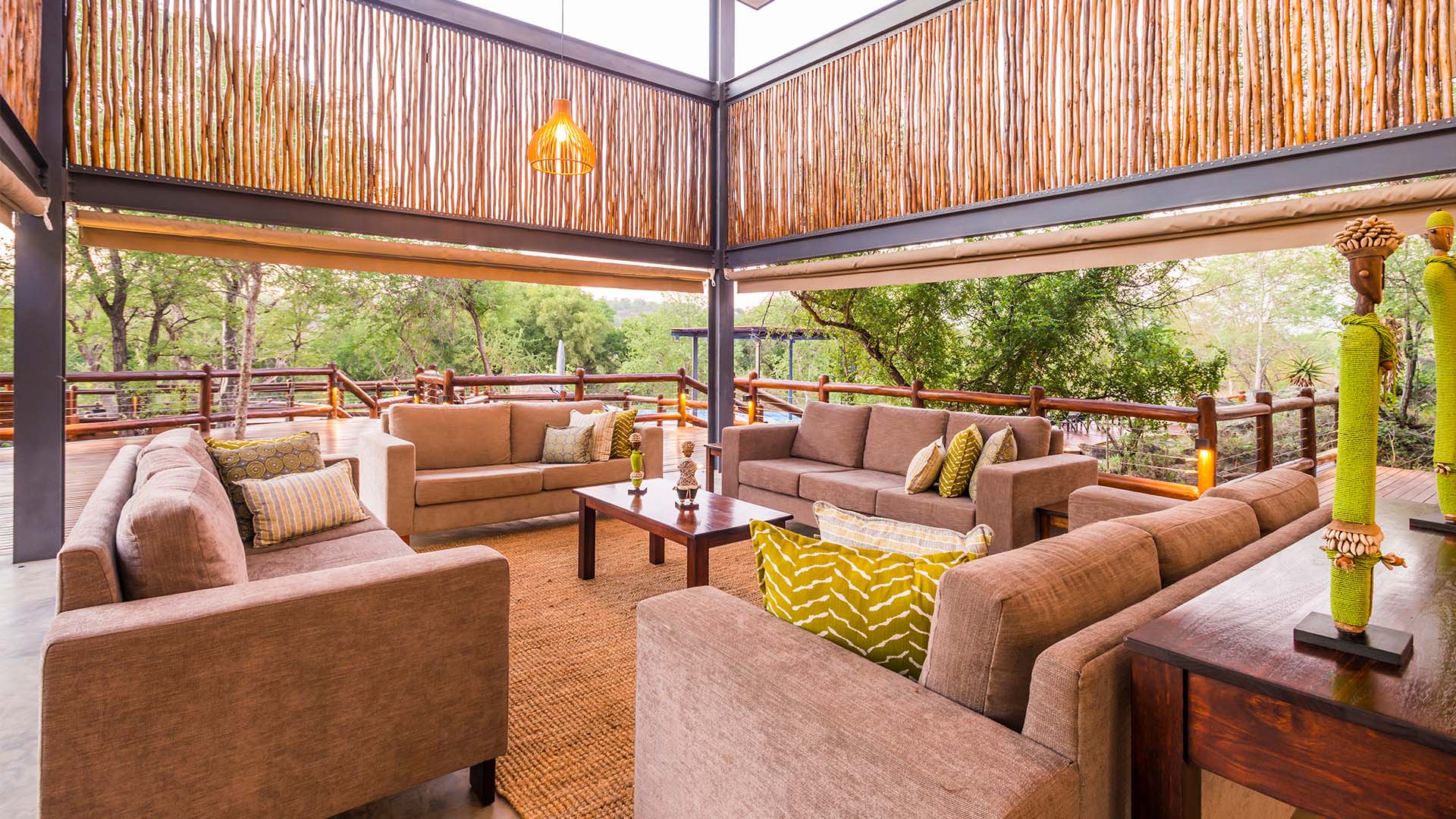 Hovedbygningen på Makalali Private Game Lodge.