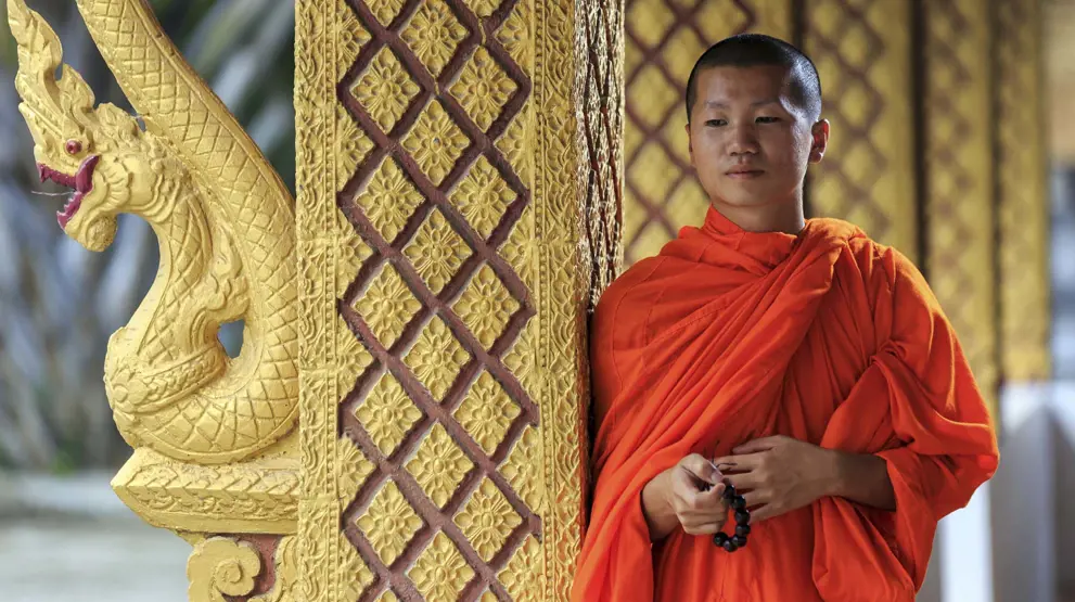 Munk i Luang Prabang - Rejser til Laos