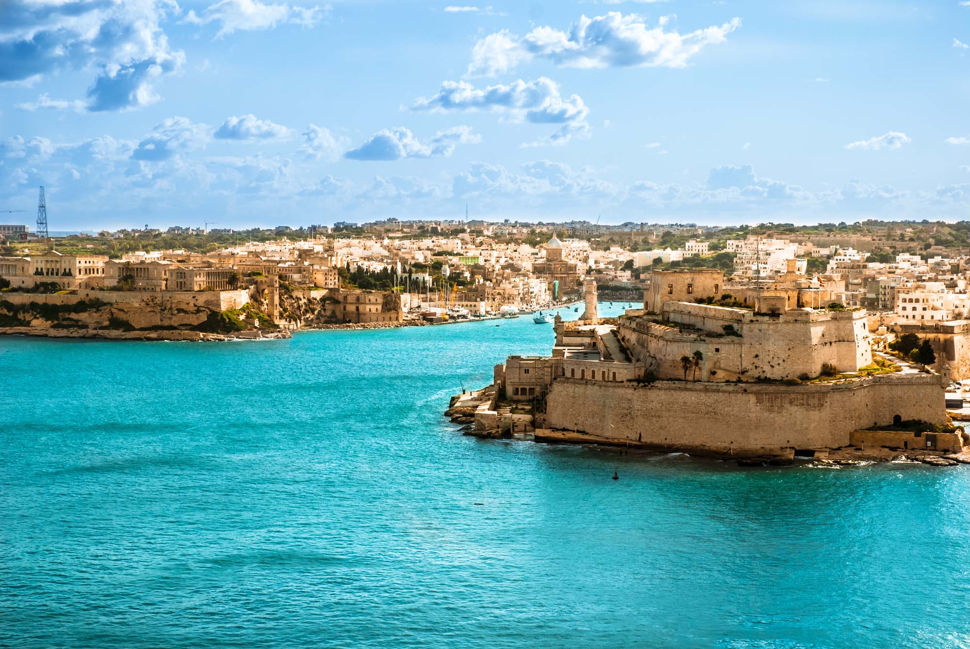 Grand Harbour ved Valletta, Malta