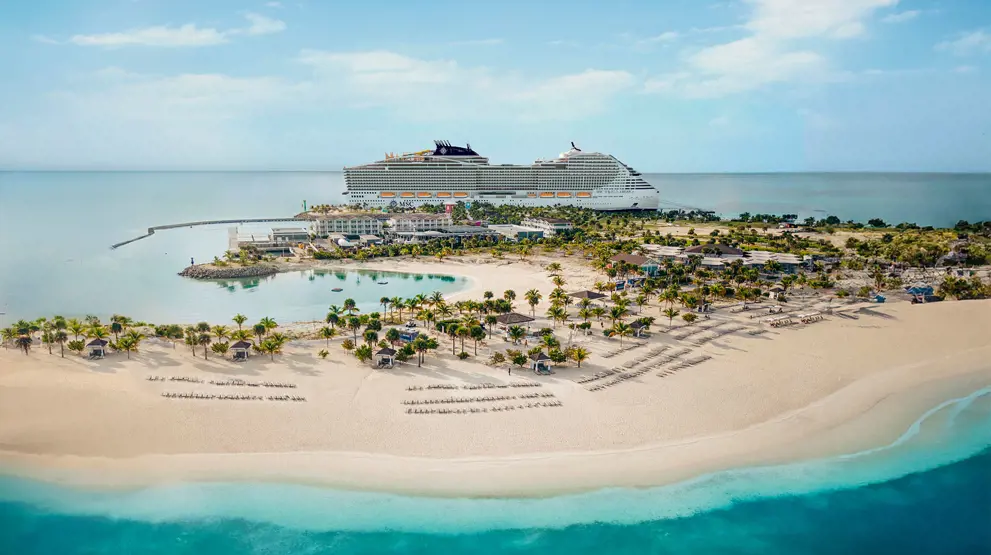 Med MSC kan du besøge rederiets private ø i Bahamas, Ocean Cay | Foto: MSC Cruises