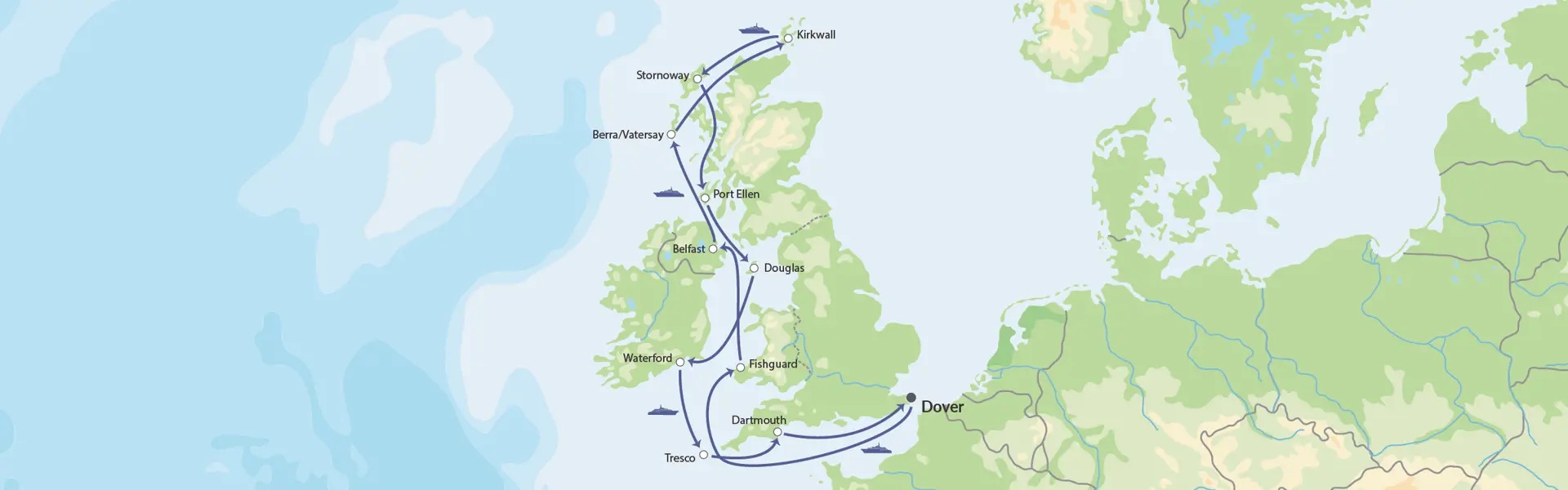 DK Hurtigruten Britiske Øer Map (1)