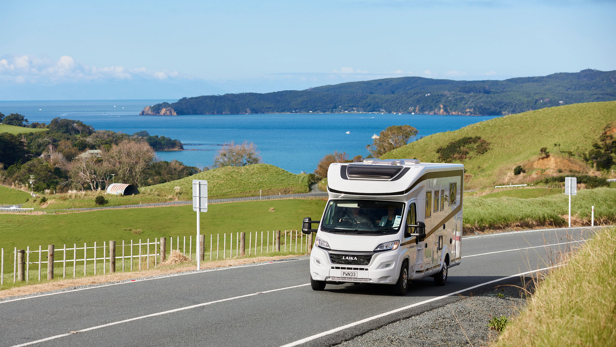 Britz Wanderer autocamper på Nordøen i New Zealand.