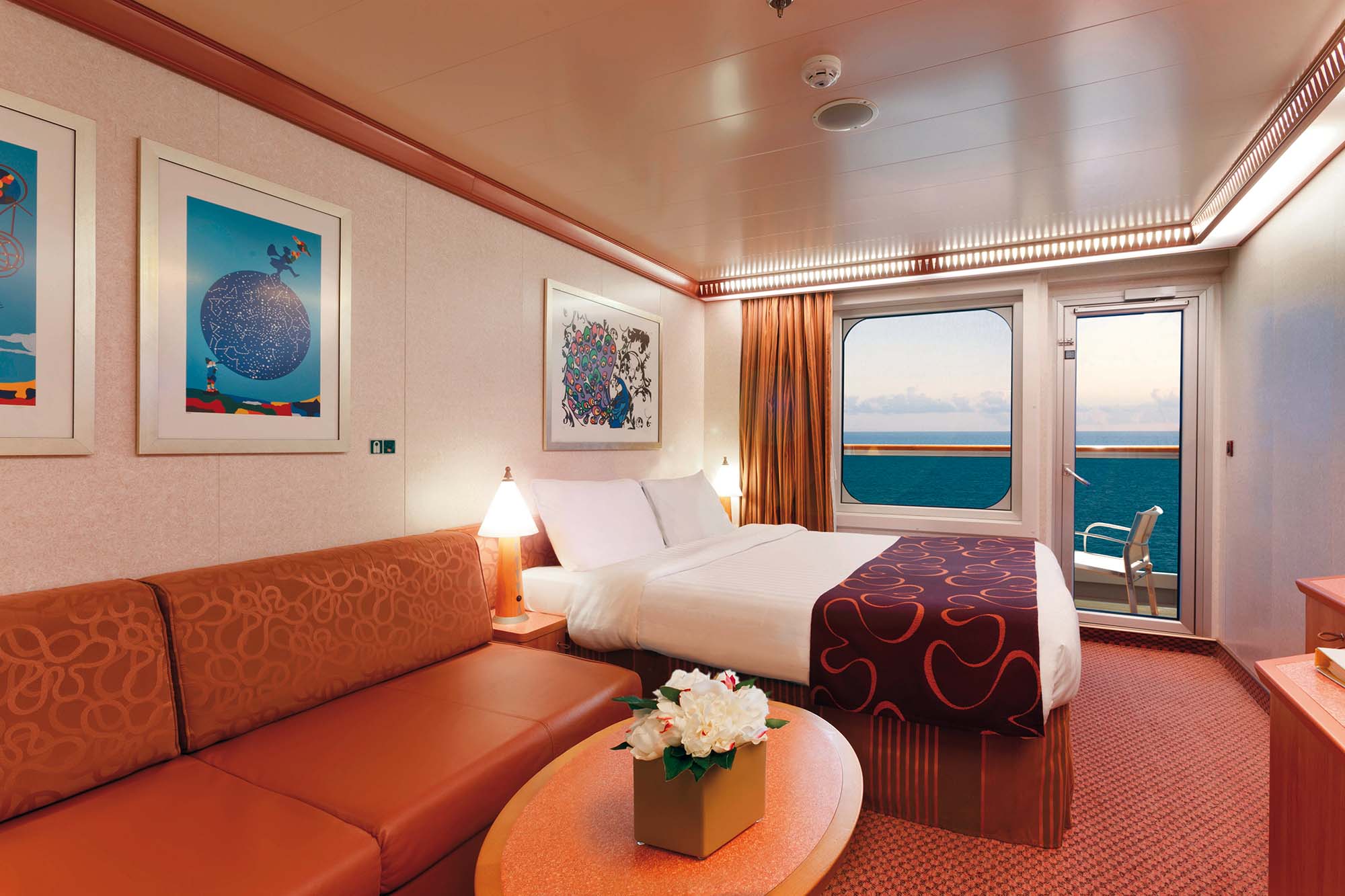 Eksempel på balkonkahyt på Costa Favolosa