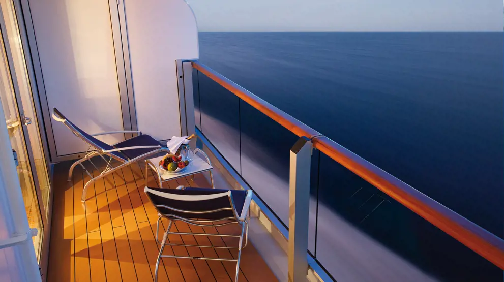 Eksempel på balkon på Costa Deliziosa