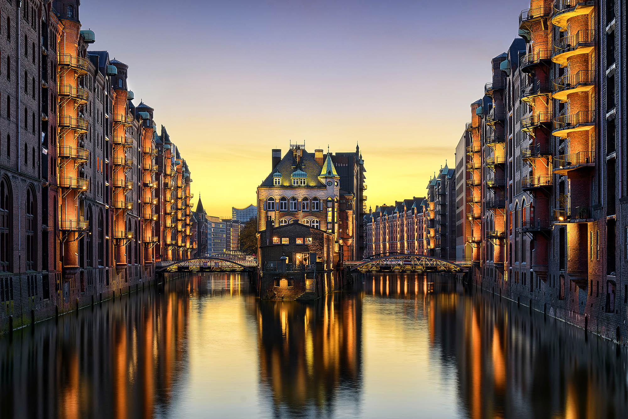 Speicherstadt i Hamborg