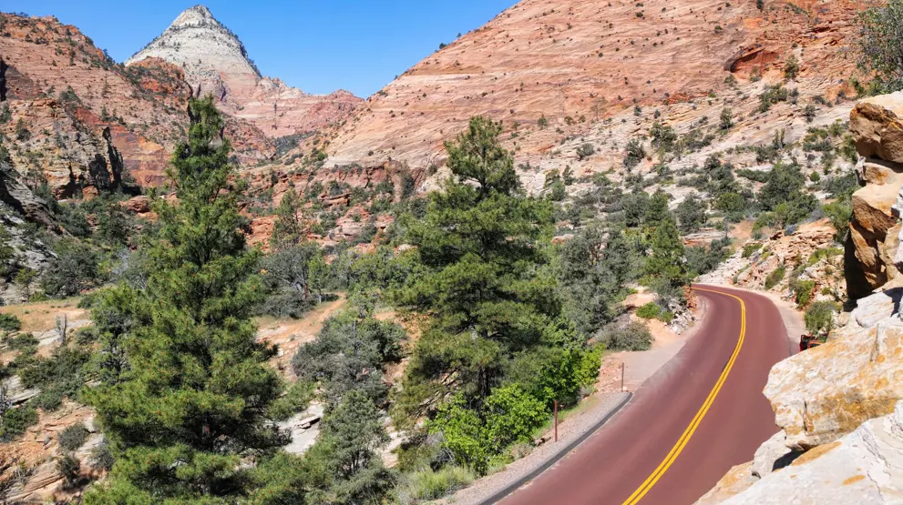 Zion National Park. Vejen til Mt. Carmel Junction, Utah