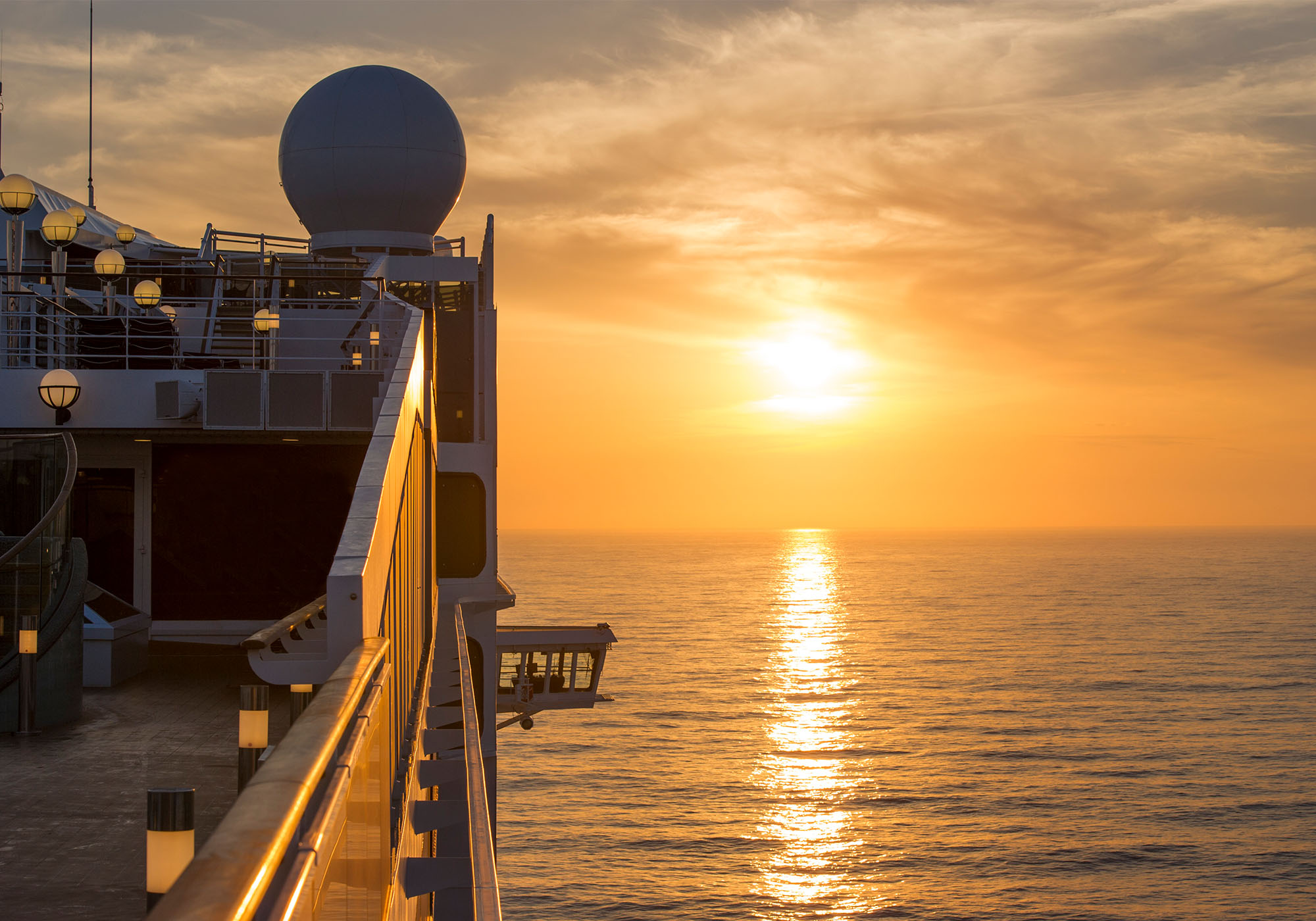 Solnedgang på MSC Preziosa