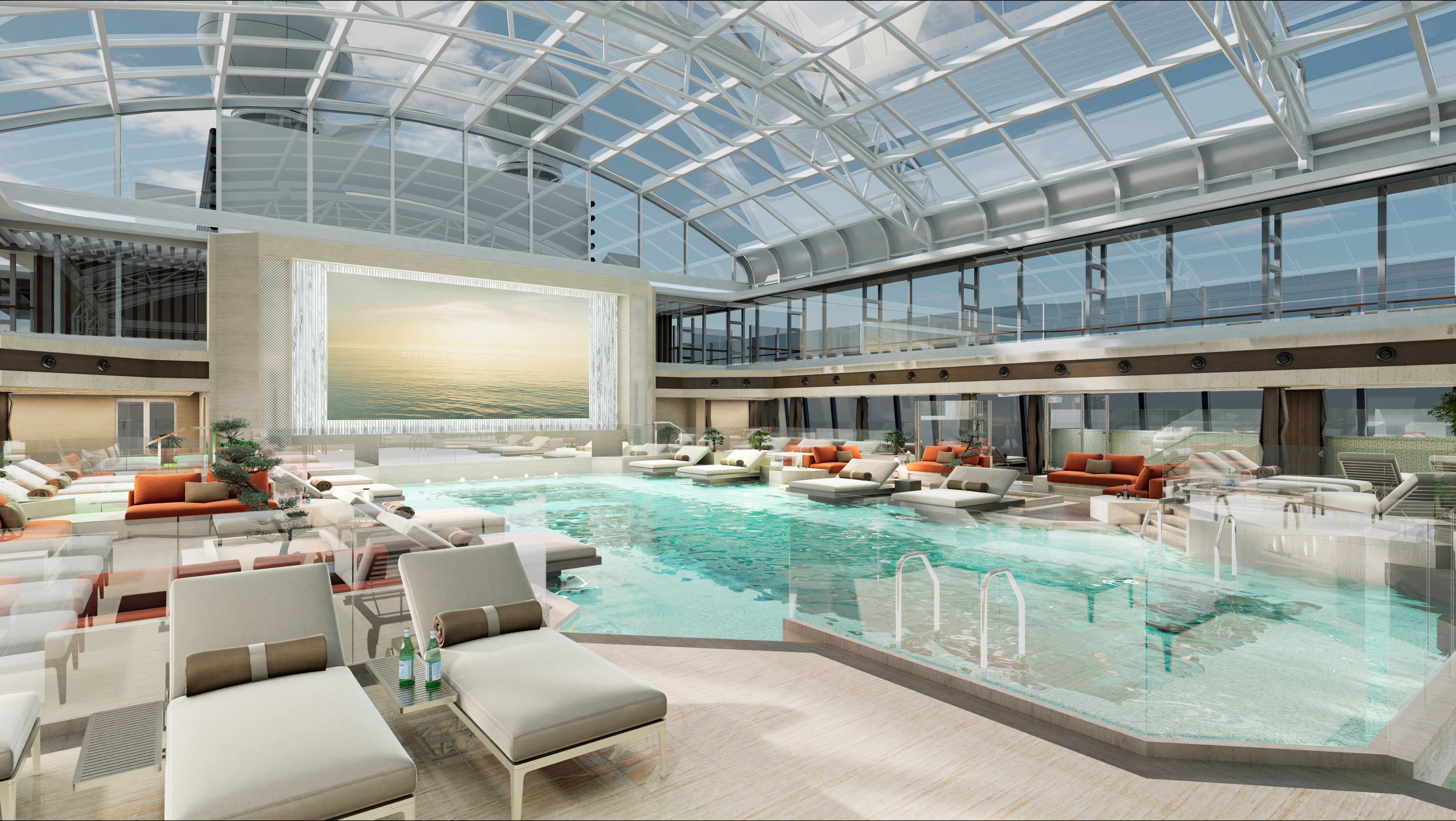 Et fantastisk poolområde på Explora I, hvor luksus og afslapning mødes i perfekt harmoni