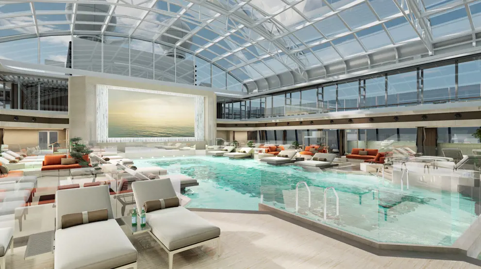 Et fantastisk poolområde på Explora I, hvor luksus og afslapning mødes i perfekt harmoni