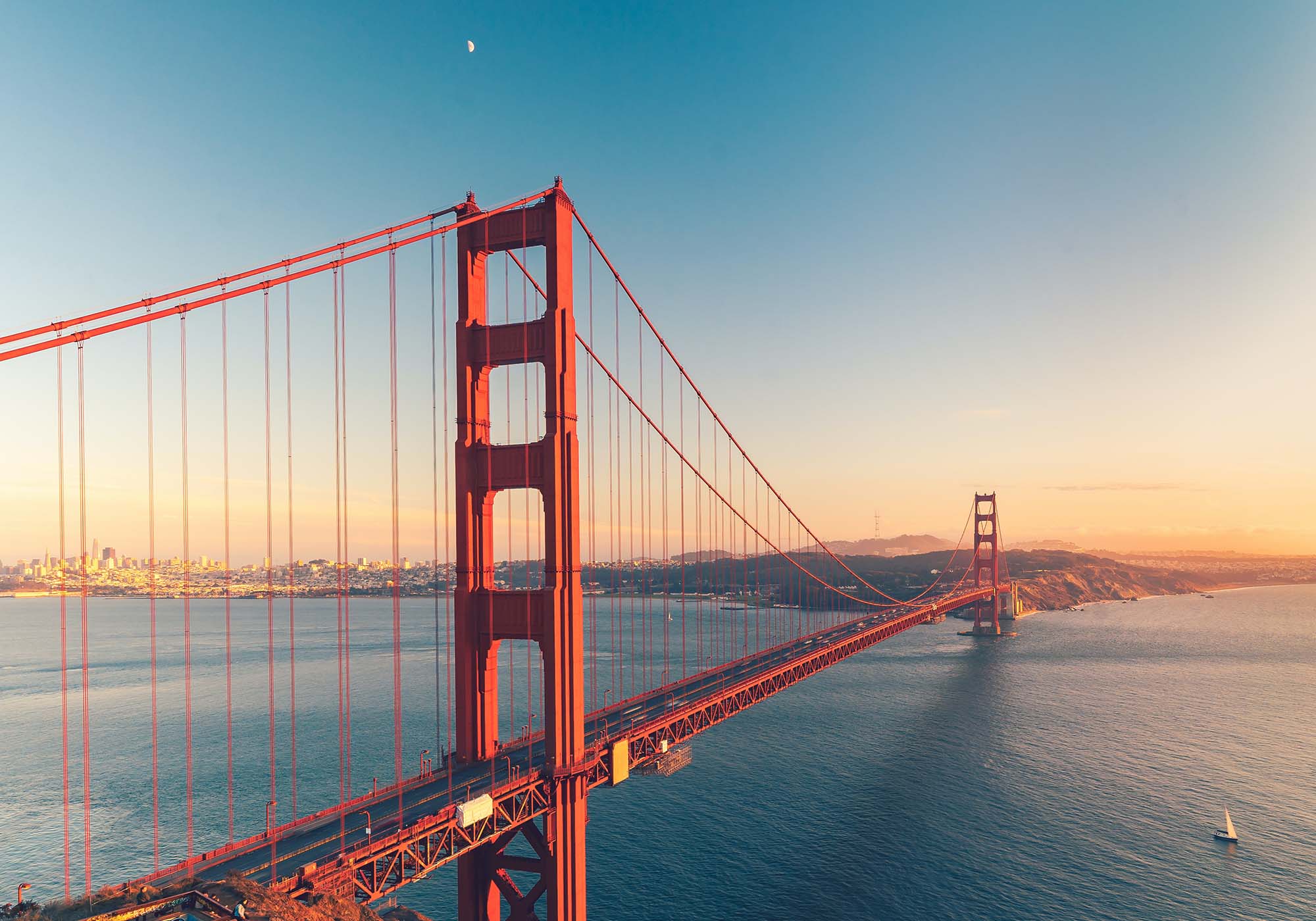 Ingen tur til San Franciscokan gennemføres uden et billede af den berømte Golden Gate Bridge
