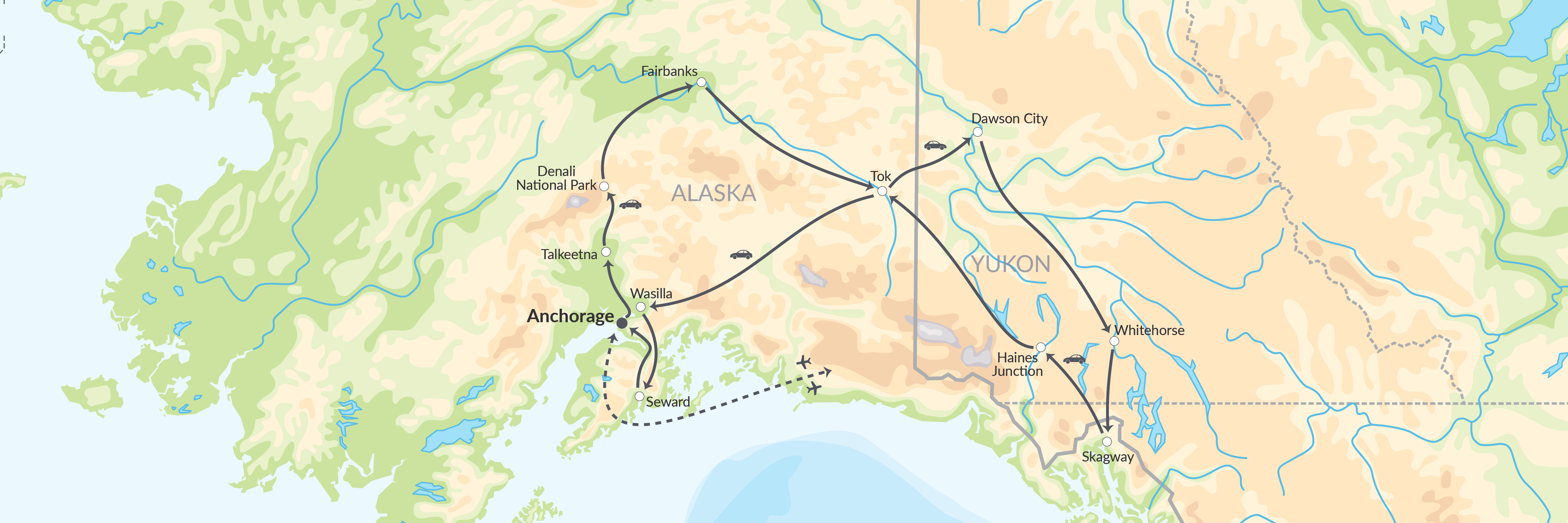 55341 Alaska Og Yukons Højdepunkter